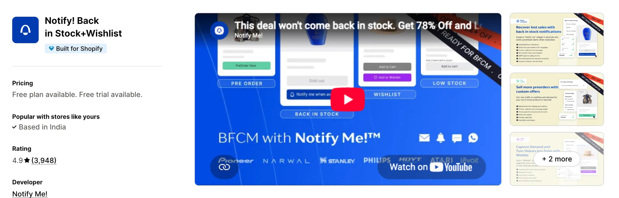 Notify! Back in Stock+Wishlist on the Shopify App Store