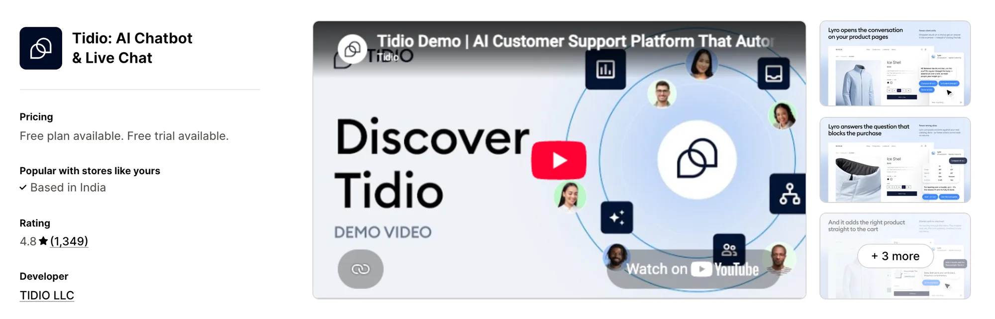 Tidio: AI Chatbot & Live Chat on the Shopify App Store