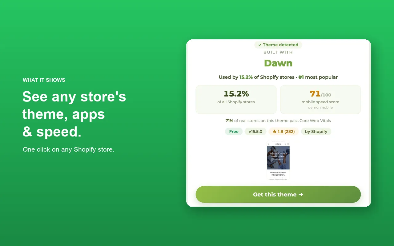 Shopify Theme Detector: Theme & App Finder Chrome extension