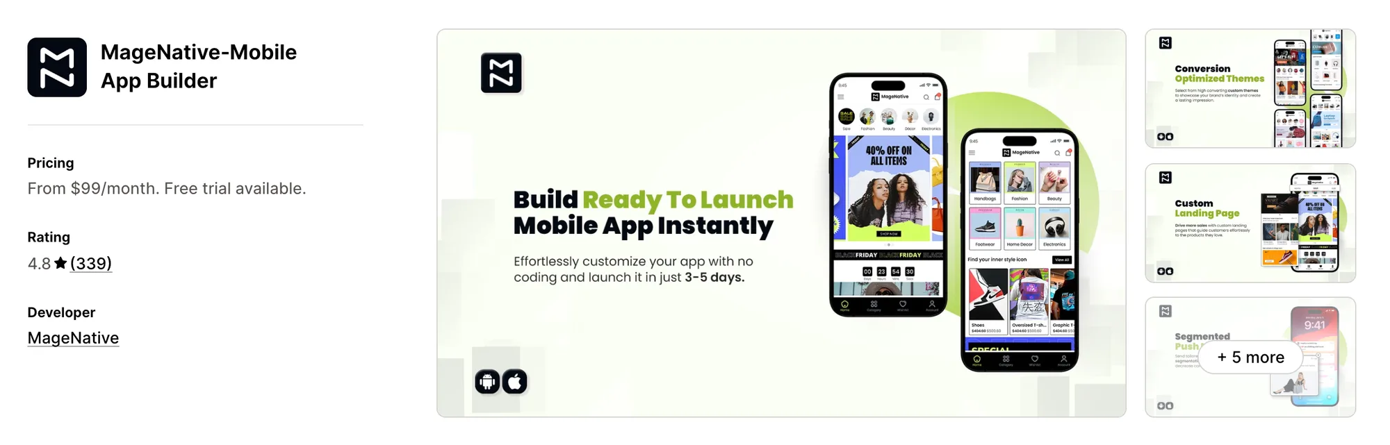 MageNative‑Mobile App Builder on the Shopify App Store