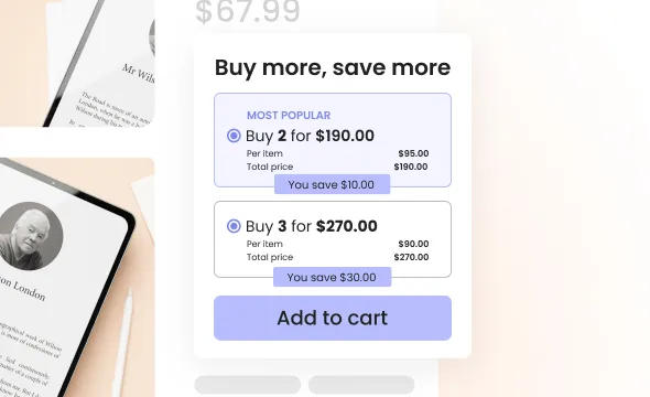 Vitals Upsell Builder App widget