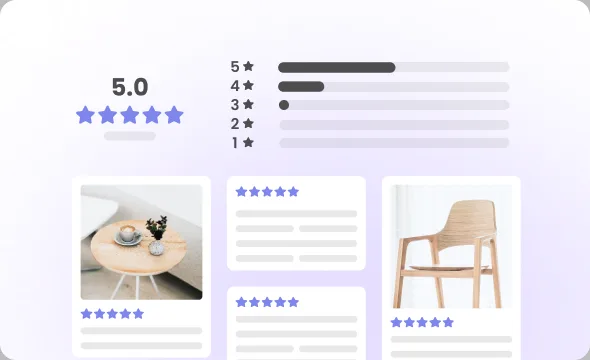 Vitals Product Reviews App widget