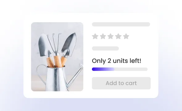 Vitals Stock Scarcity App widget
