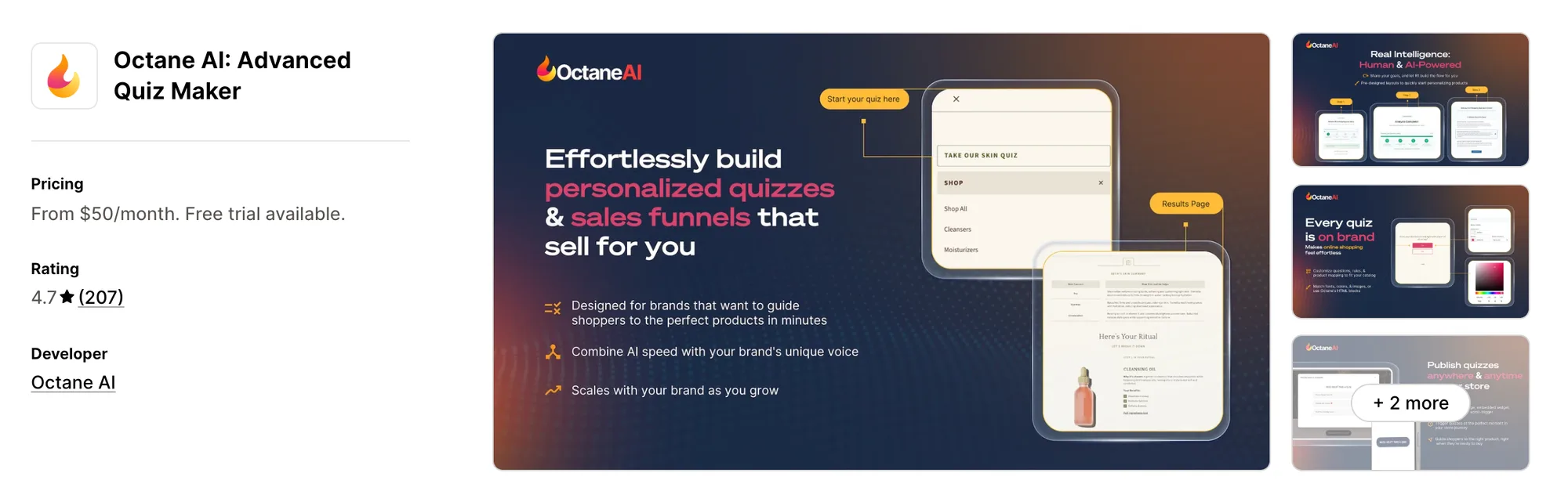 Octane AI: Advanced Quiz Maker on the Shopify App Store
