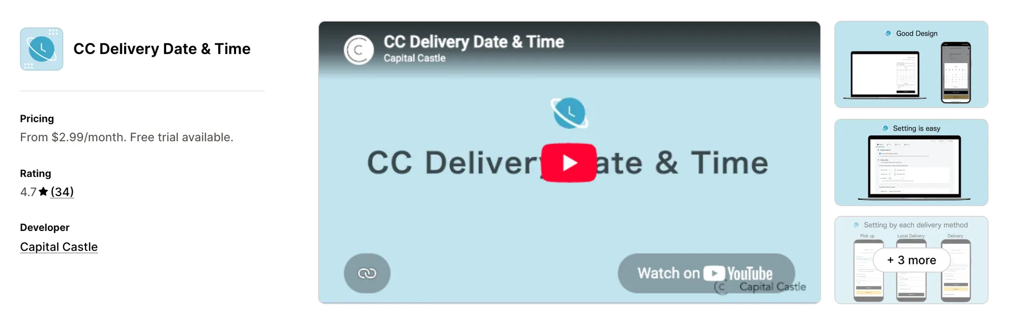 CC Delivery Date & Time on the Shopify App Store