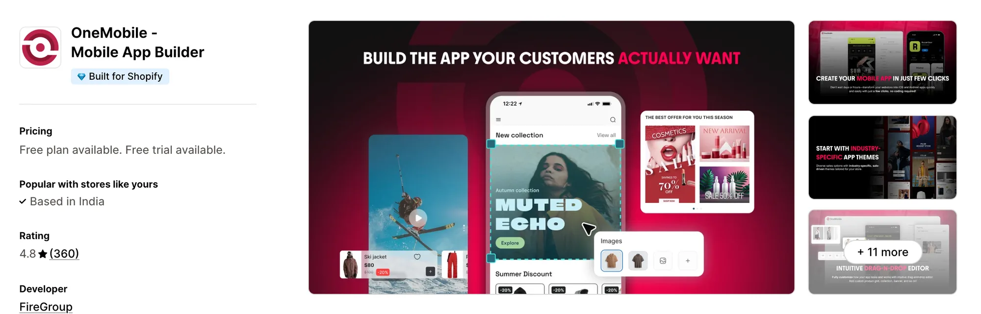 OneMobile ‑ Mobile App Builder on the Shopify App Store