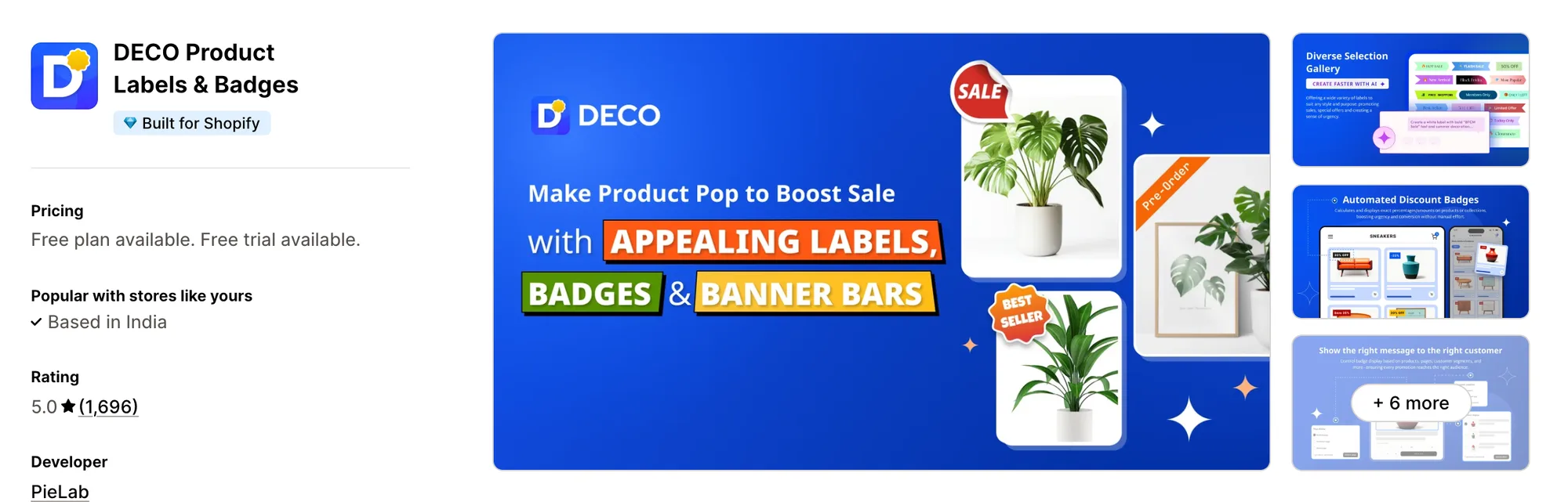 TA AI Product Labels & Badges on the Shopify App Store