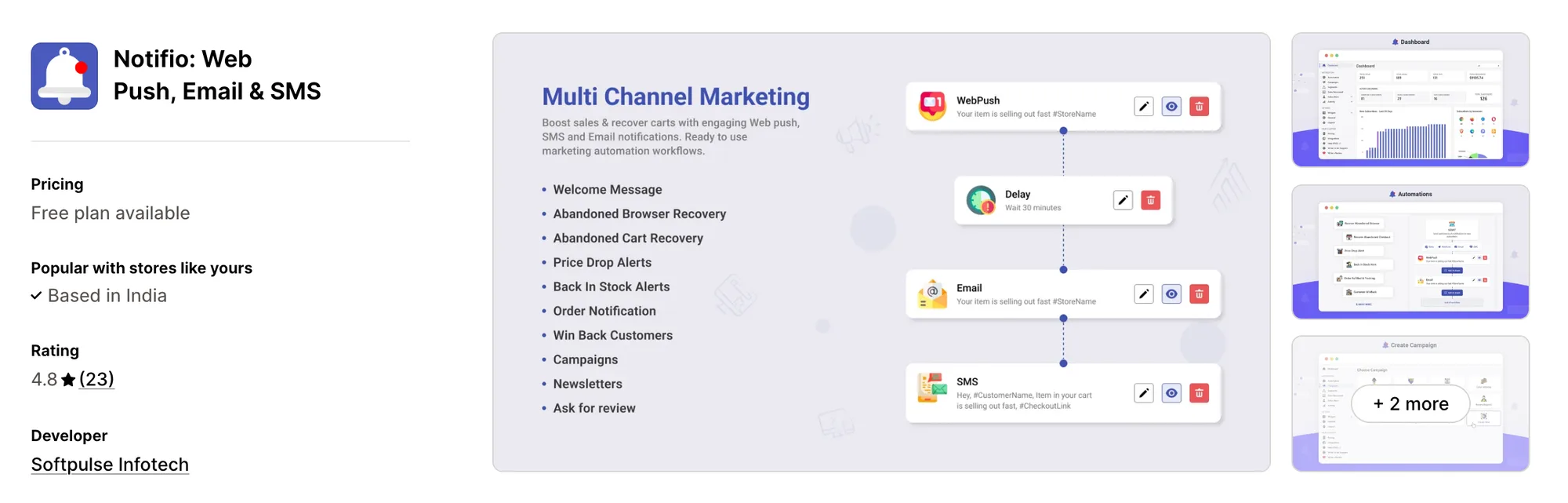 Notifio: Web Push Email & SMS on the Shopify App Store