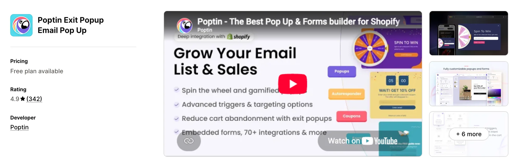 1CP: Email Popup & Spin Wheel on the Shopify App Store