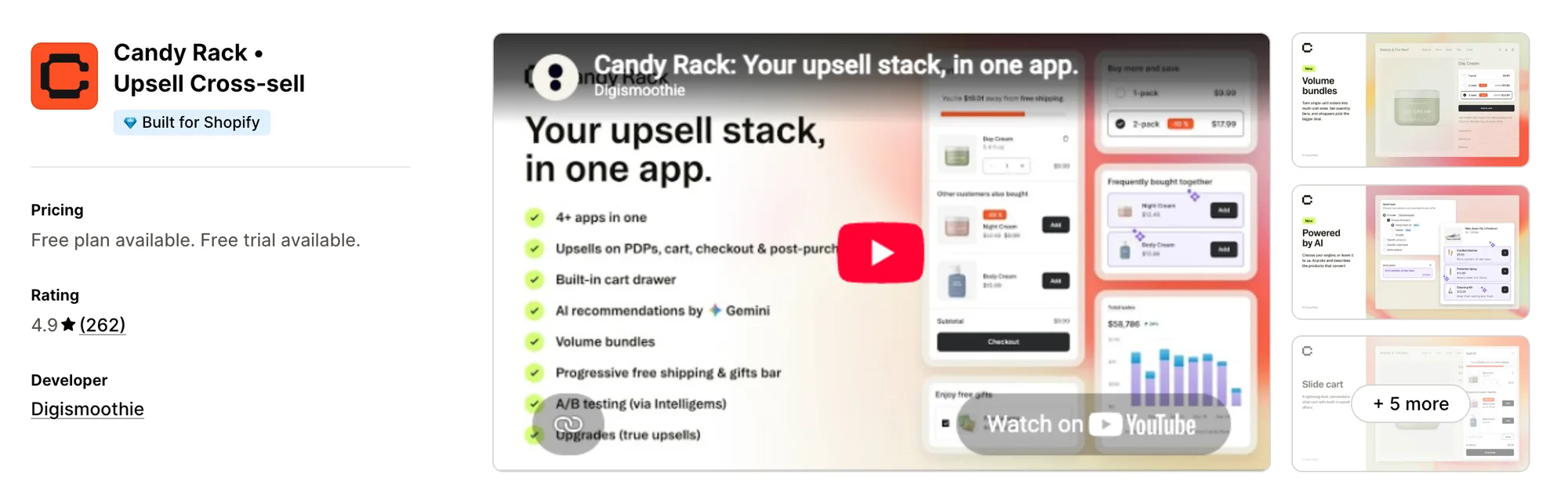 Candy Rack • Upsell Cross‑sell on the Shopify App Store