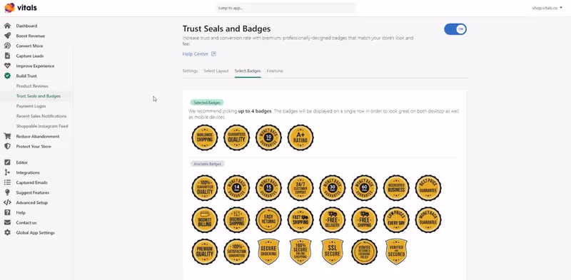 Trust Badges app