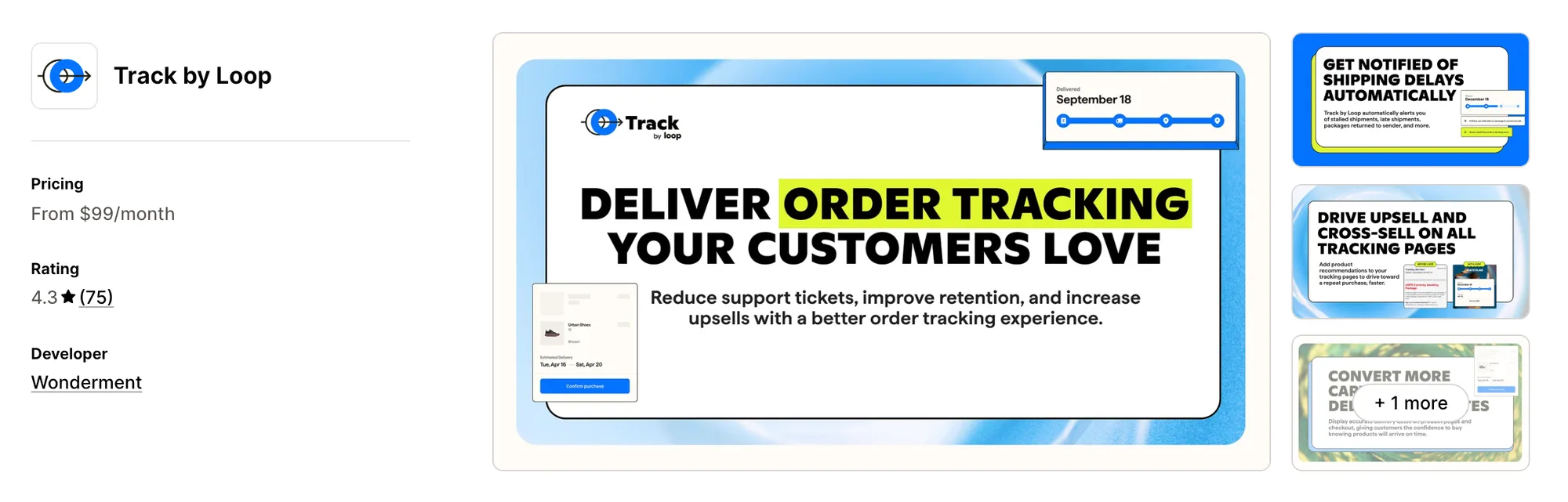 Track by Loop on the Shopify App Store