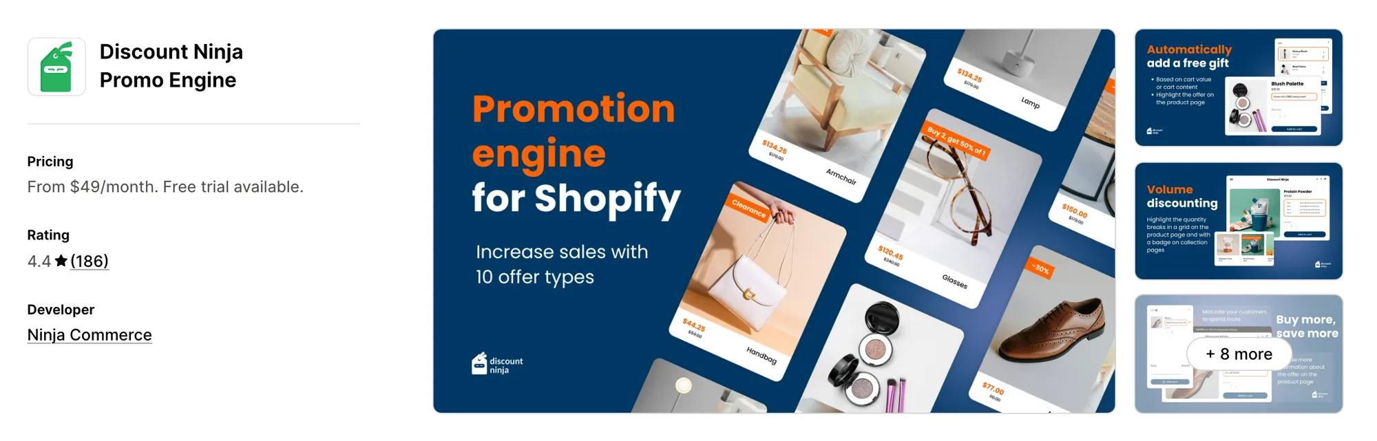 Discount Ninja Promo Engine on the Shopify App Store