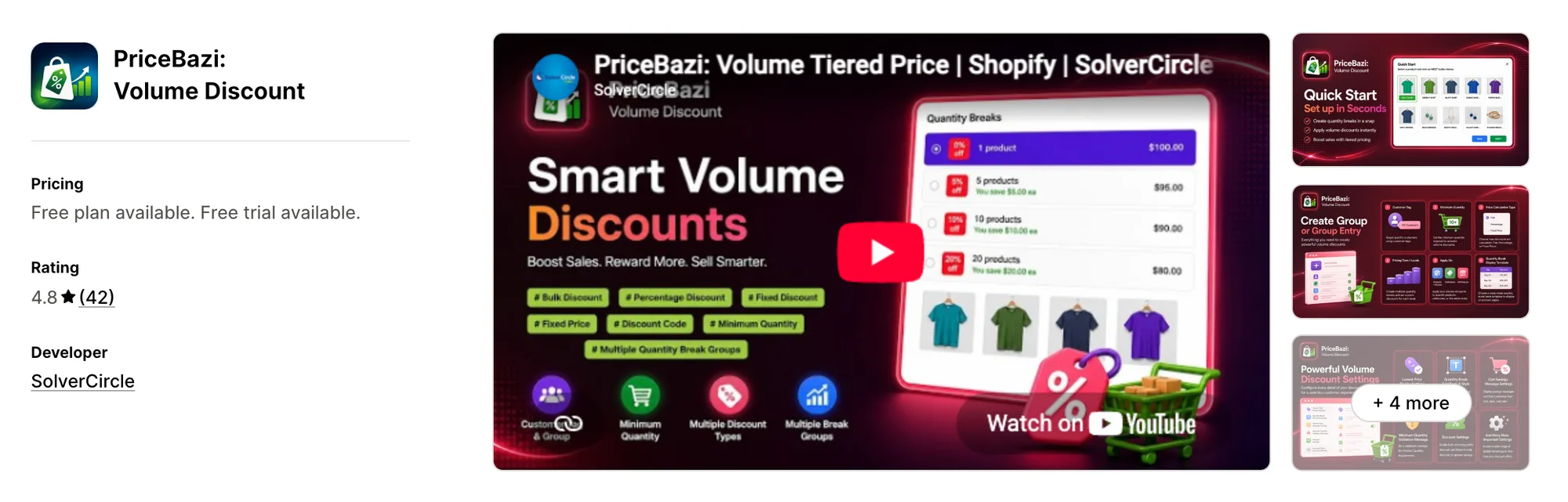 PriceBazi: Volume Discount on the Shopify App Store