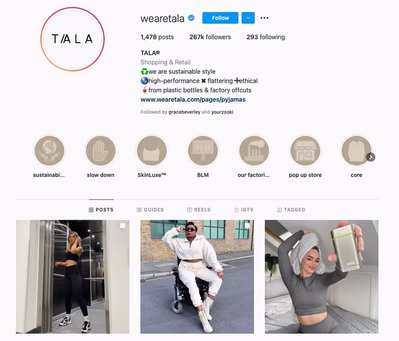 tala social media strategy