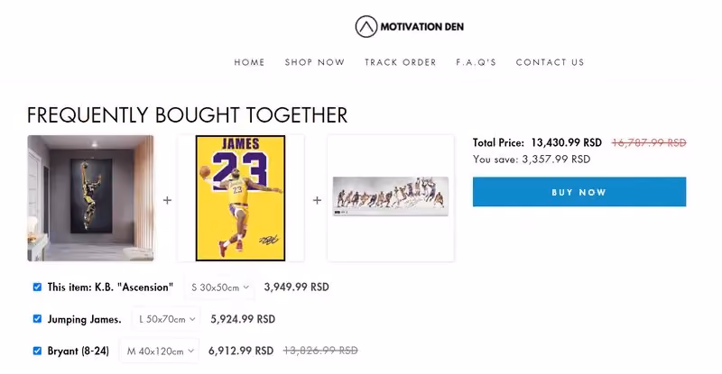 eCommerce user experience best practices - vitals related products