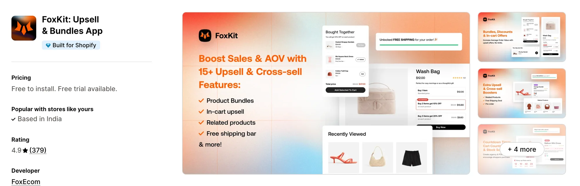 FoxKit: Upsell & Bundles App on the Shopify App Store