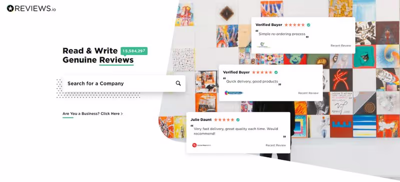 Reviews.io homepage