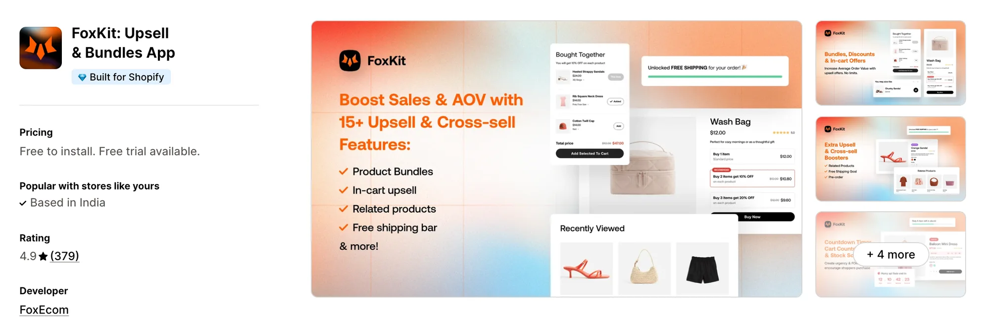 FoxKit: Upsell & Bundles App on the Shopify App Store