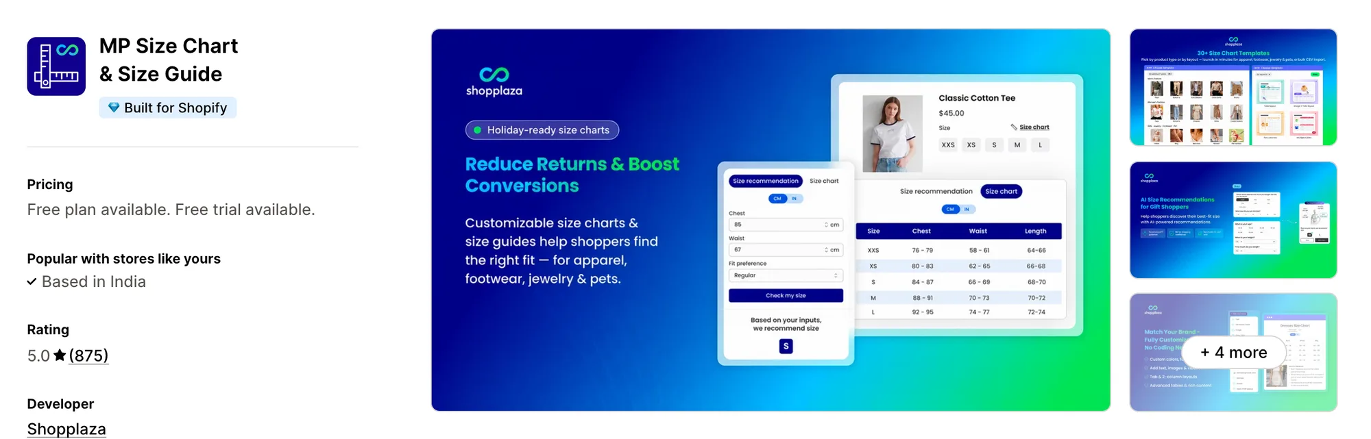 MP Size Chart & Size Guide on the Shopify App Store