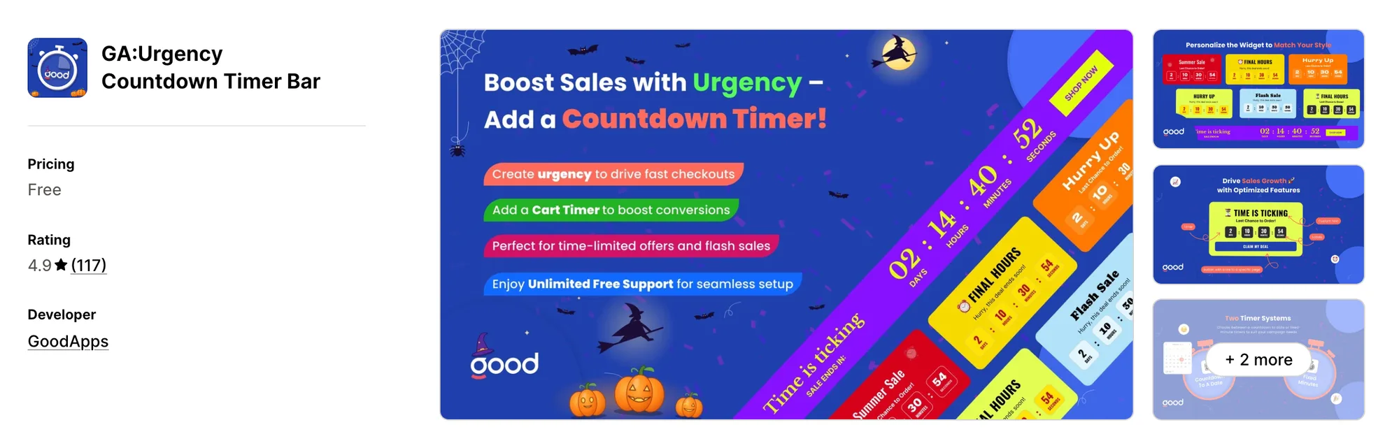 GA:Urgency Countdown Timer Bar on the Shopify App Store