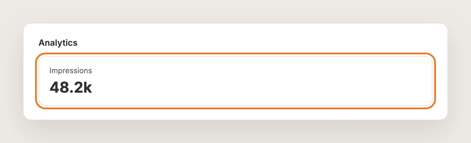 Announcement Bars Analytics tab with Impressions highlighted