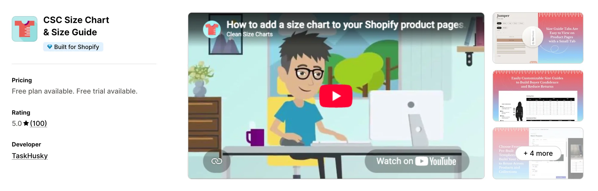 CSC Size Chart & Size Guide on the Shopify App Store