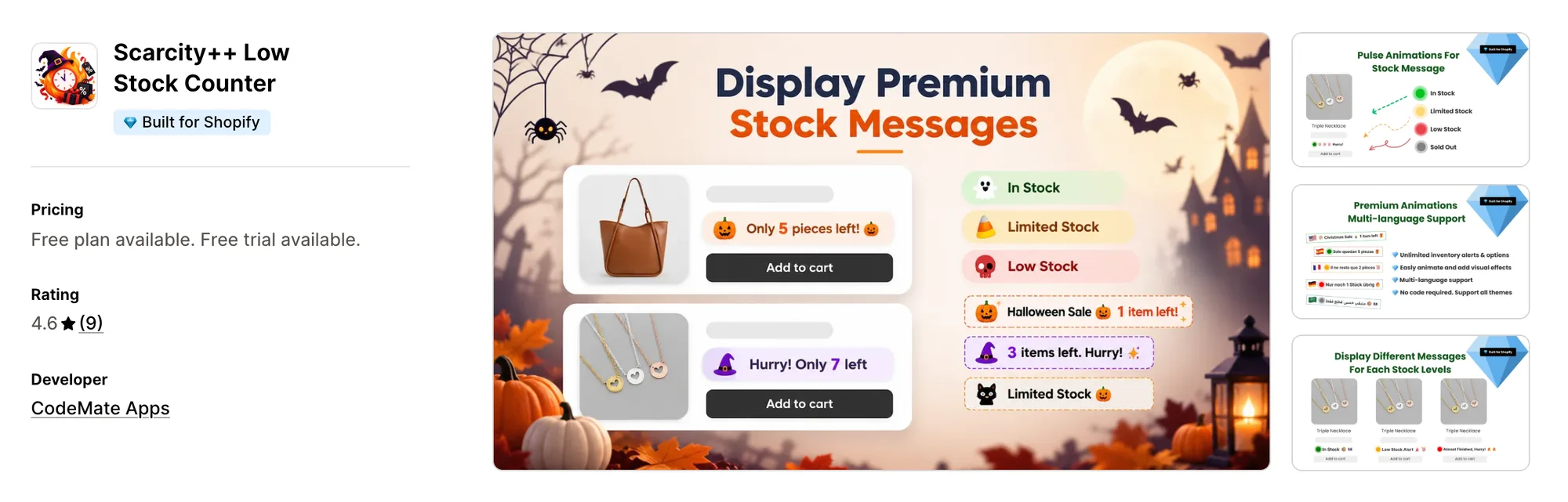 Scarcity++ Low Stock Counter on the Shopify App Store