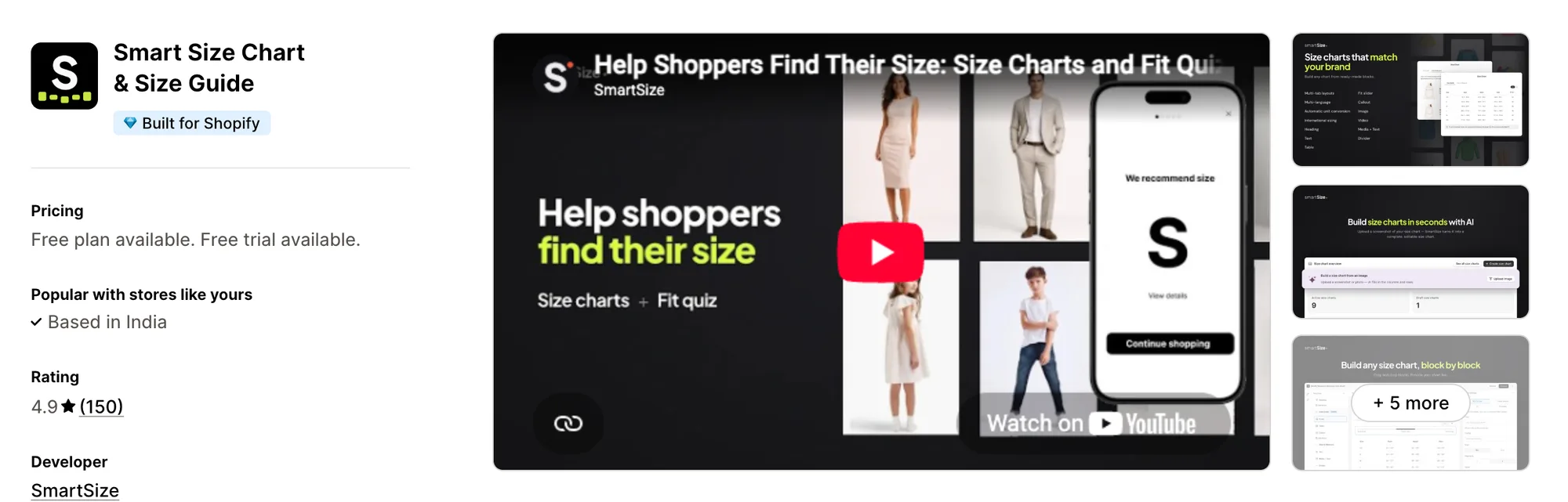 Smart Size Chart & Size Guide on the Shopify App Store