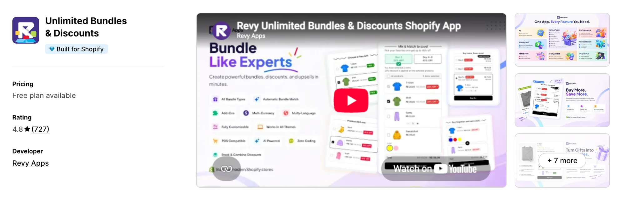 Unlimited Bundles & Discounts on the Shopify App Store