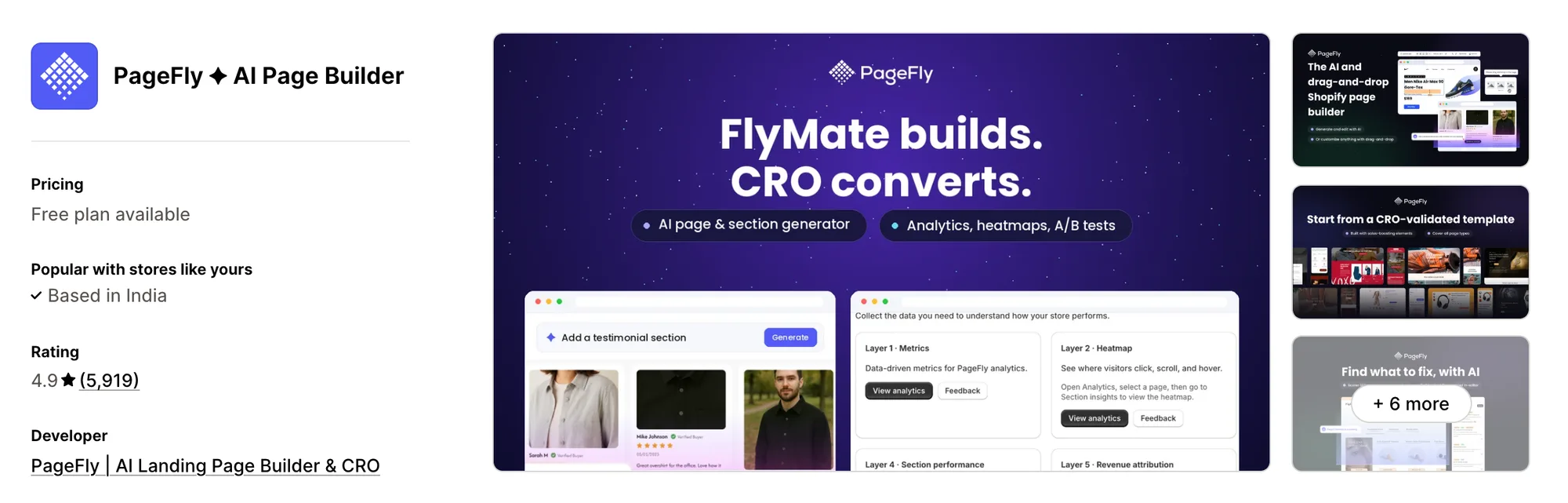 PageFly ✦ AI Page Builder on the Shopify App Store