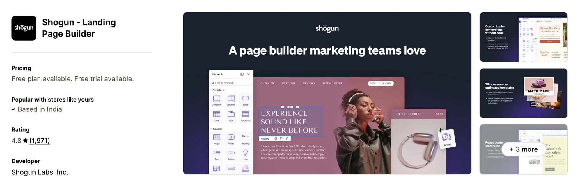 Shogun ‑ Landing Page Builder on the Shopify App Store