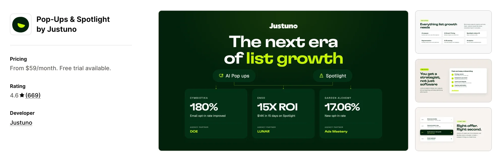 Pop-Ups & Spotlight by Justuno on the Shopify App Store