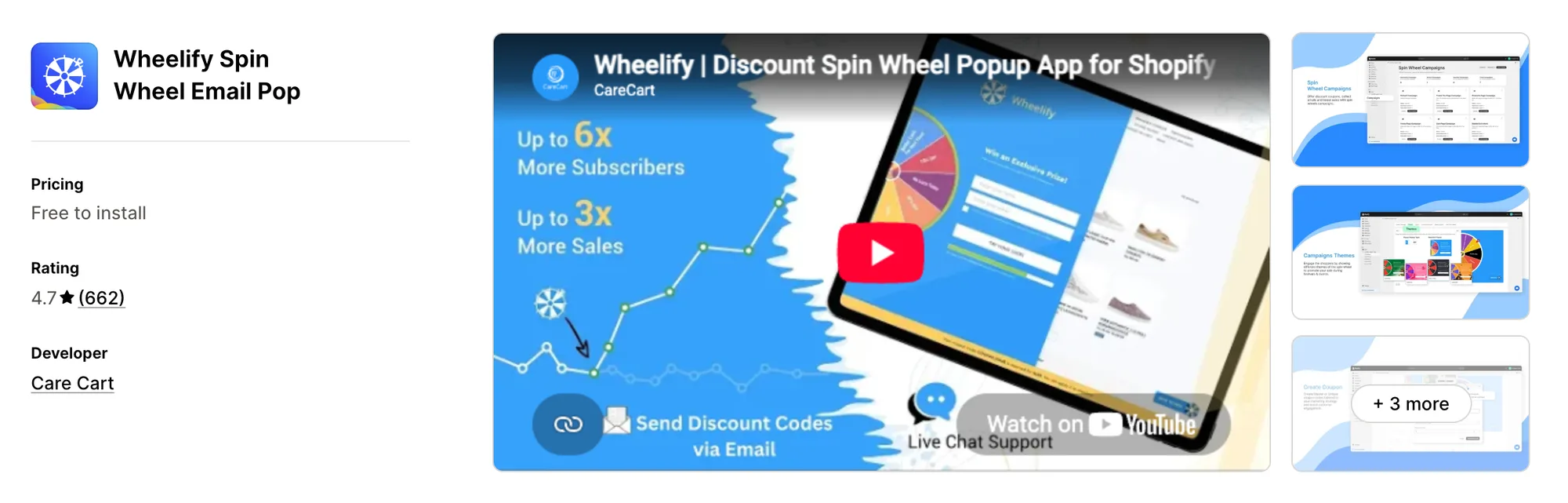 Wheelify Spin Wheel Email Pop on the Shopify App Store