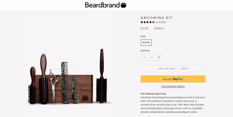 Beardbrand – Less known products bundle practice