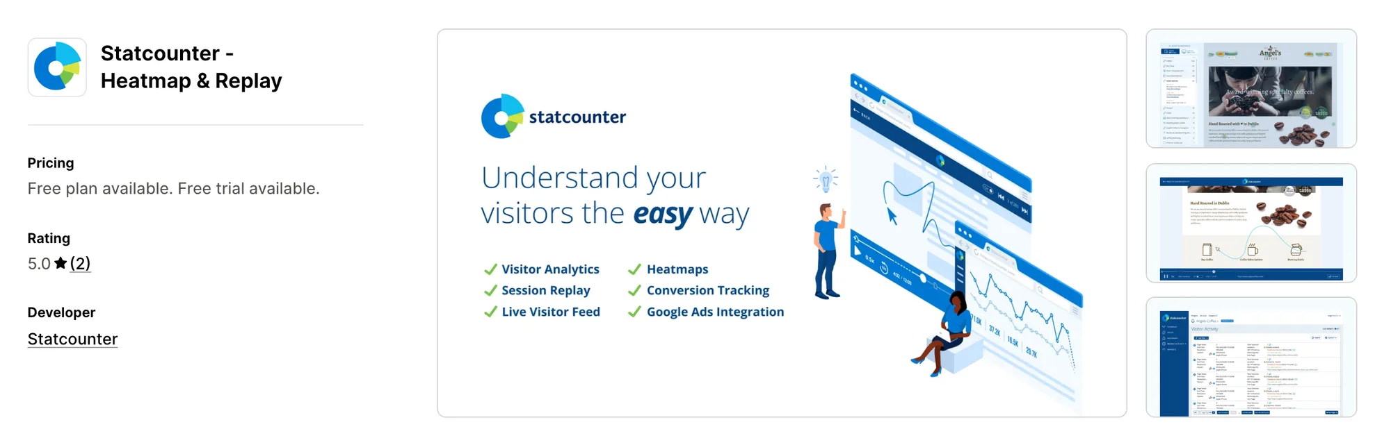 Statcounter ‑ Heatmap & Replay on the Shopify App Store