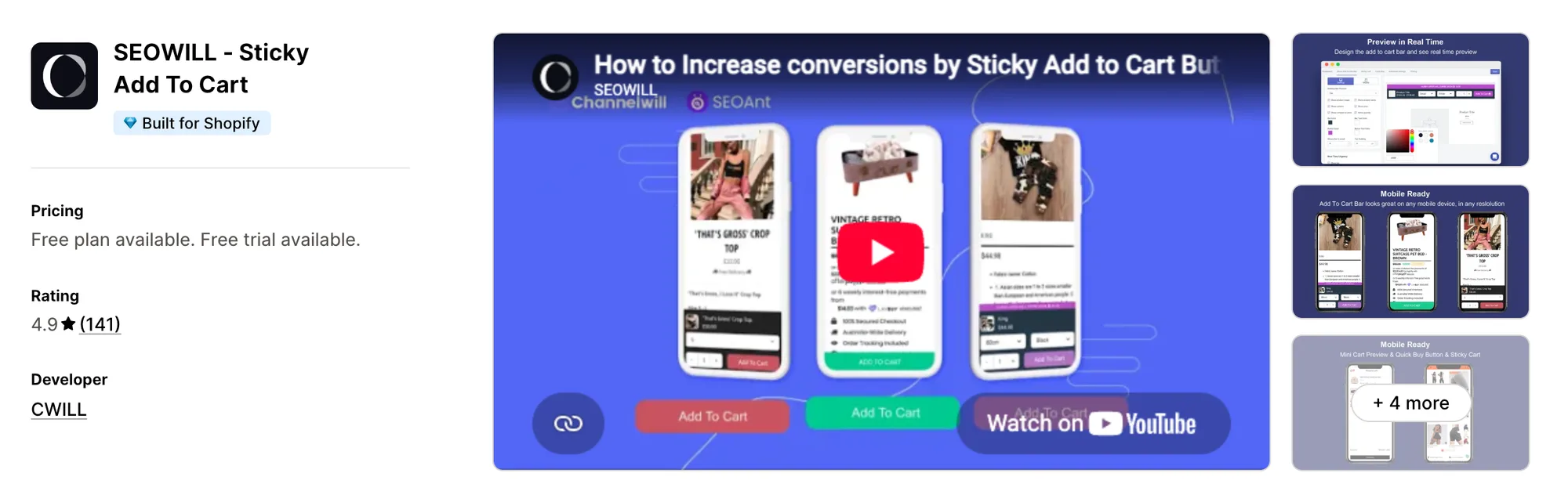 SEOWILL ‑ Sticky Add To Cart on the Shopify App Store