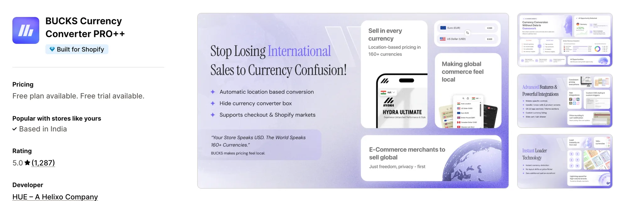 BUCKS Currency Converter PRO++ on the Shopify App Store