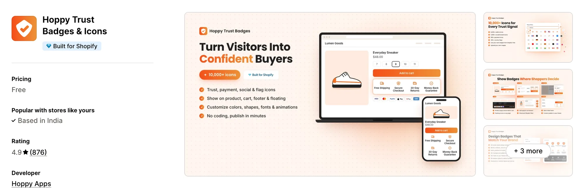 Hoppy Trust Badges & Icons on the Shopify App Store