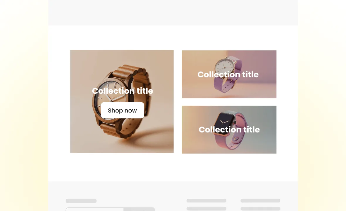 Collection Banners section preview
