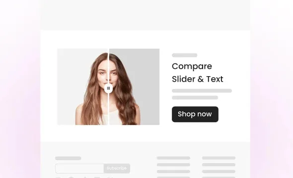 Compare Slider & Text section preview