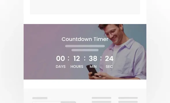 Countdown Timer Banner section preview