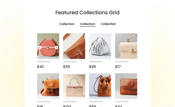 Featured Collections Grid section preview