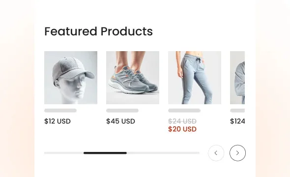 Featured Products Carousel section preview
