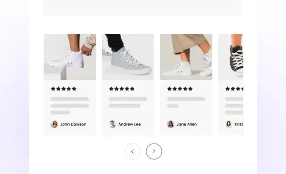 Image Testimonials section preview