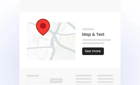 Map & Text section preview