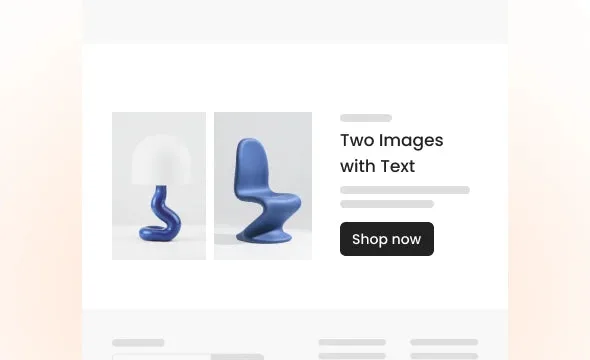 Two Images & Text section preview