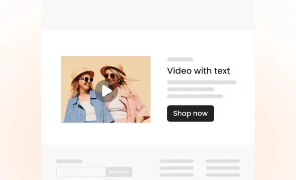 Video & Text section preview