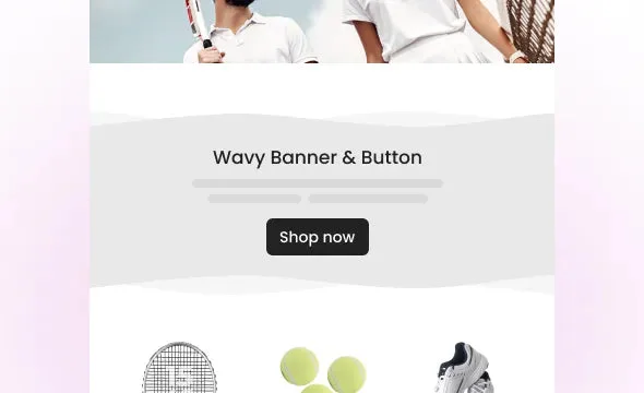 Wavy Banner & Button section preview
